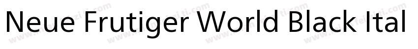 Neue Frutiger World Black Italic字体转换